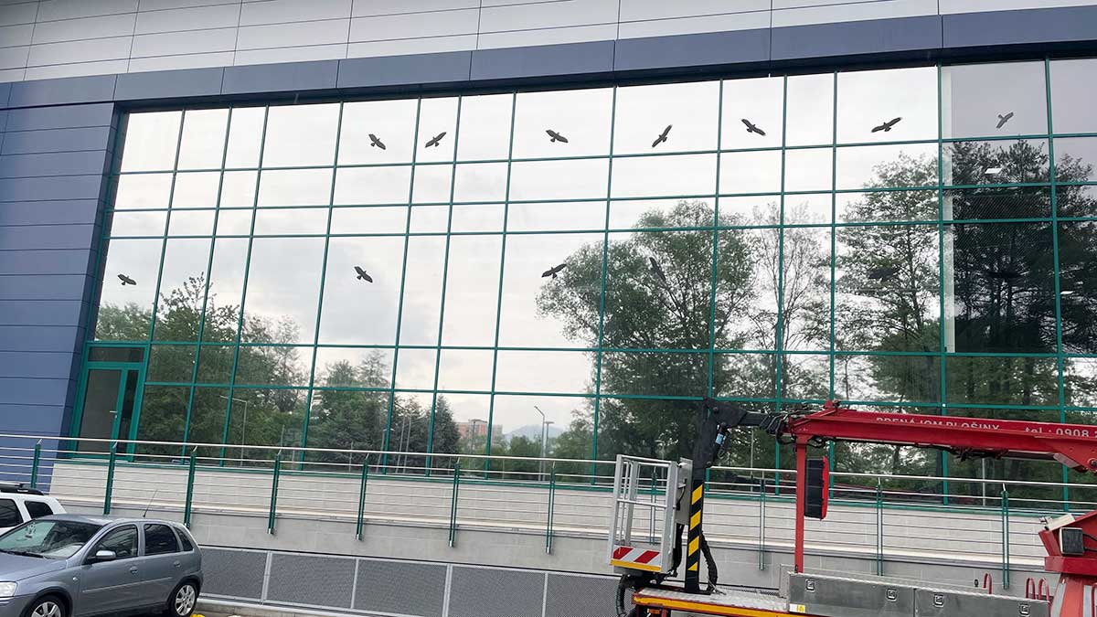 Protislnečná fólia na plavárni Štiavničky