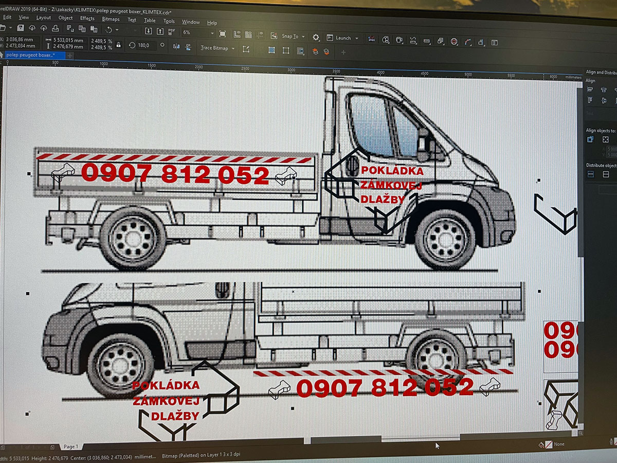 Príprava pgrafiky pre reklamný polep