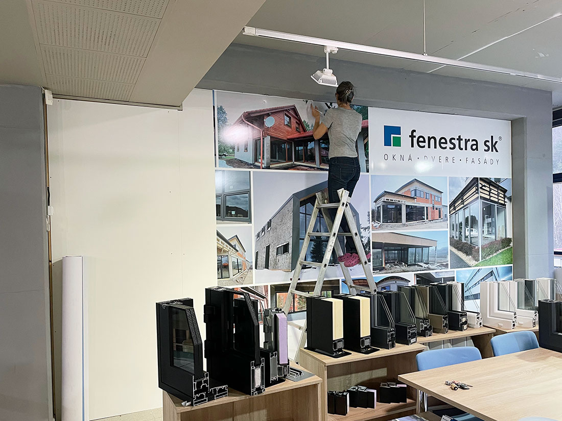 Dizajnový polep v interiéri