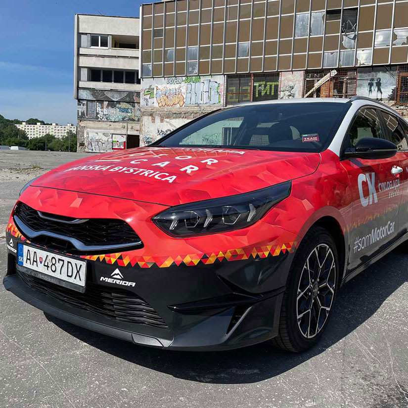 Reklamný polep auta