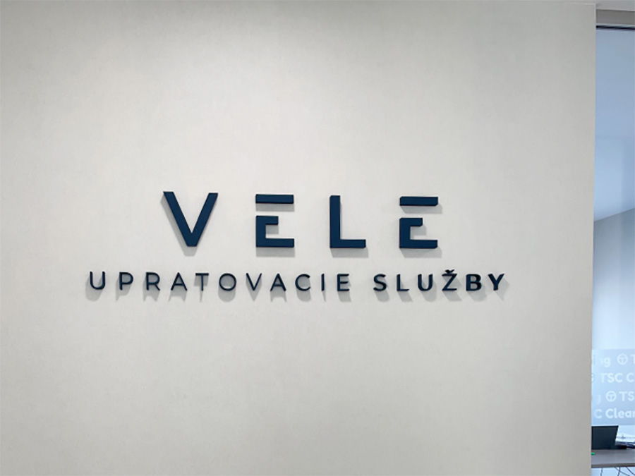 3D nápis do interiéru firmy