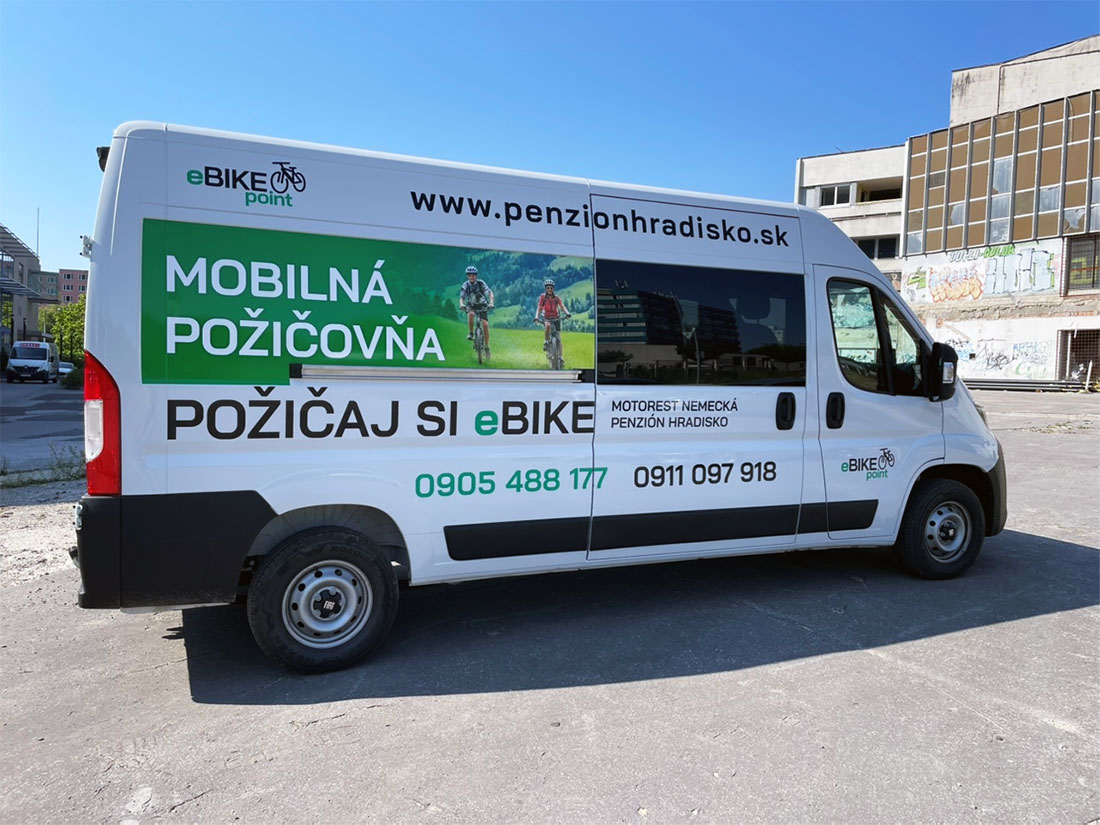 Ukážka reklamného polepu vozidla
